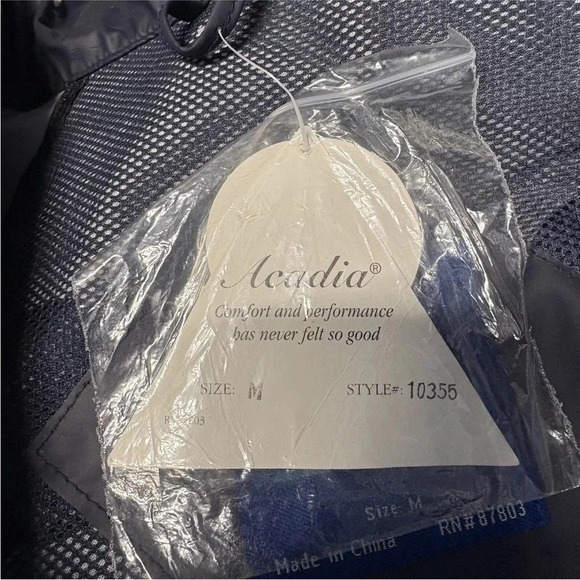 NWT Acadia Mens Navy Blue Removable Hood Rain Coat Size Medium (SU) - Picture 5 of 7